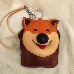 Shiba Dog Hand Crafted Genuine Leather Coin Purse